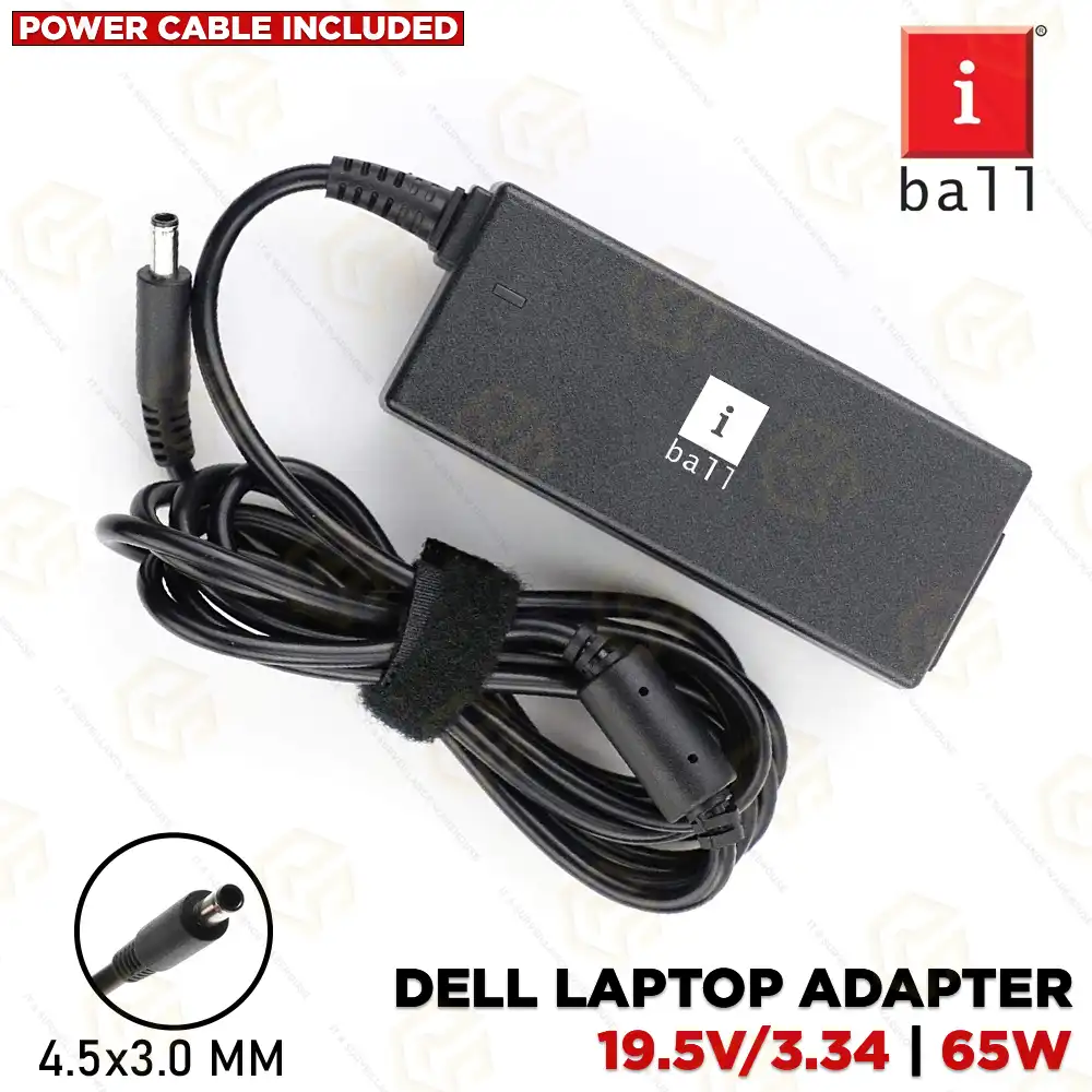 IBALL CHARGER FOR DELL SLIM PIN 19.5V/3.34A 65WT (3YEAR)
