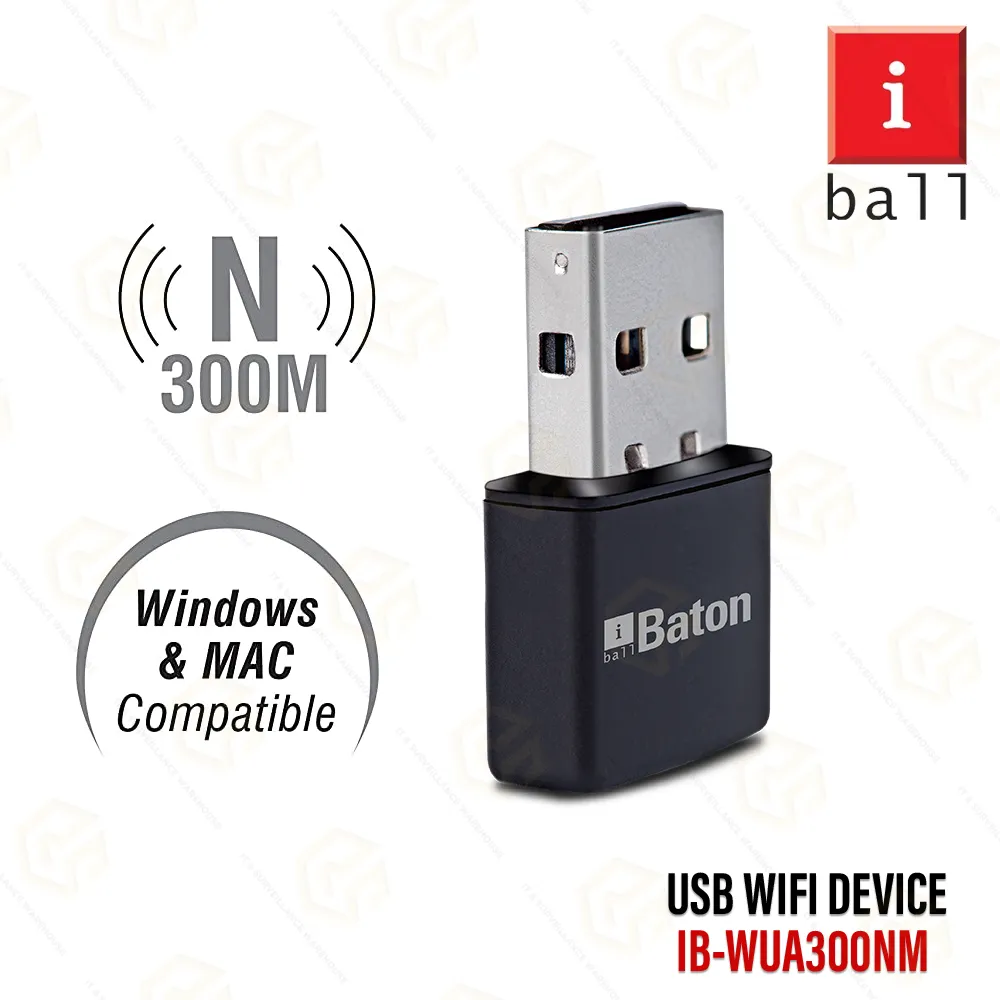 IBALL WIFI DEVICE IB-WUA300NM 300MBPS (DVR SUPPORTED)