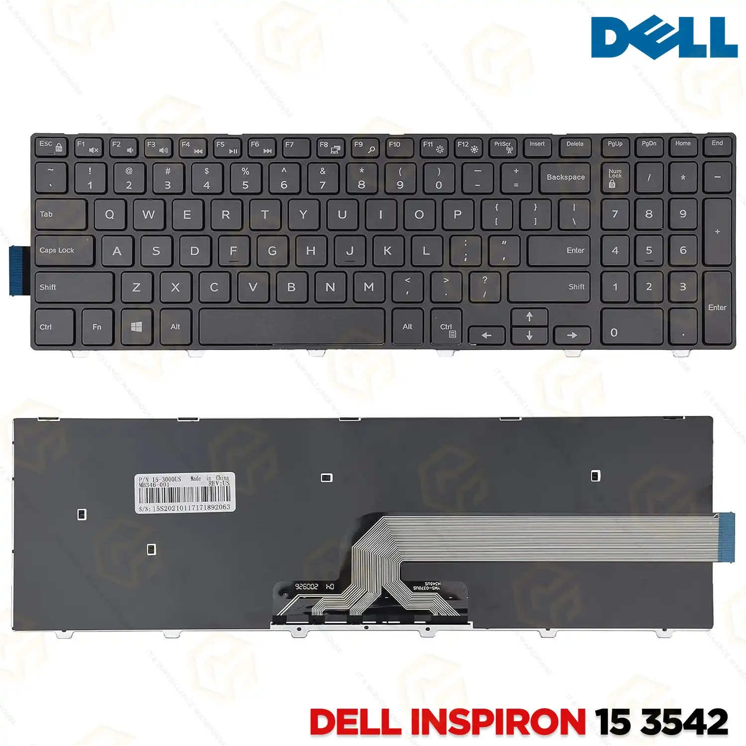 LAPTOP KEYBOARD FOR DELL INSPIRON 15 3542