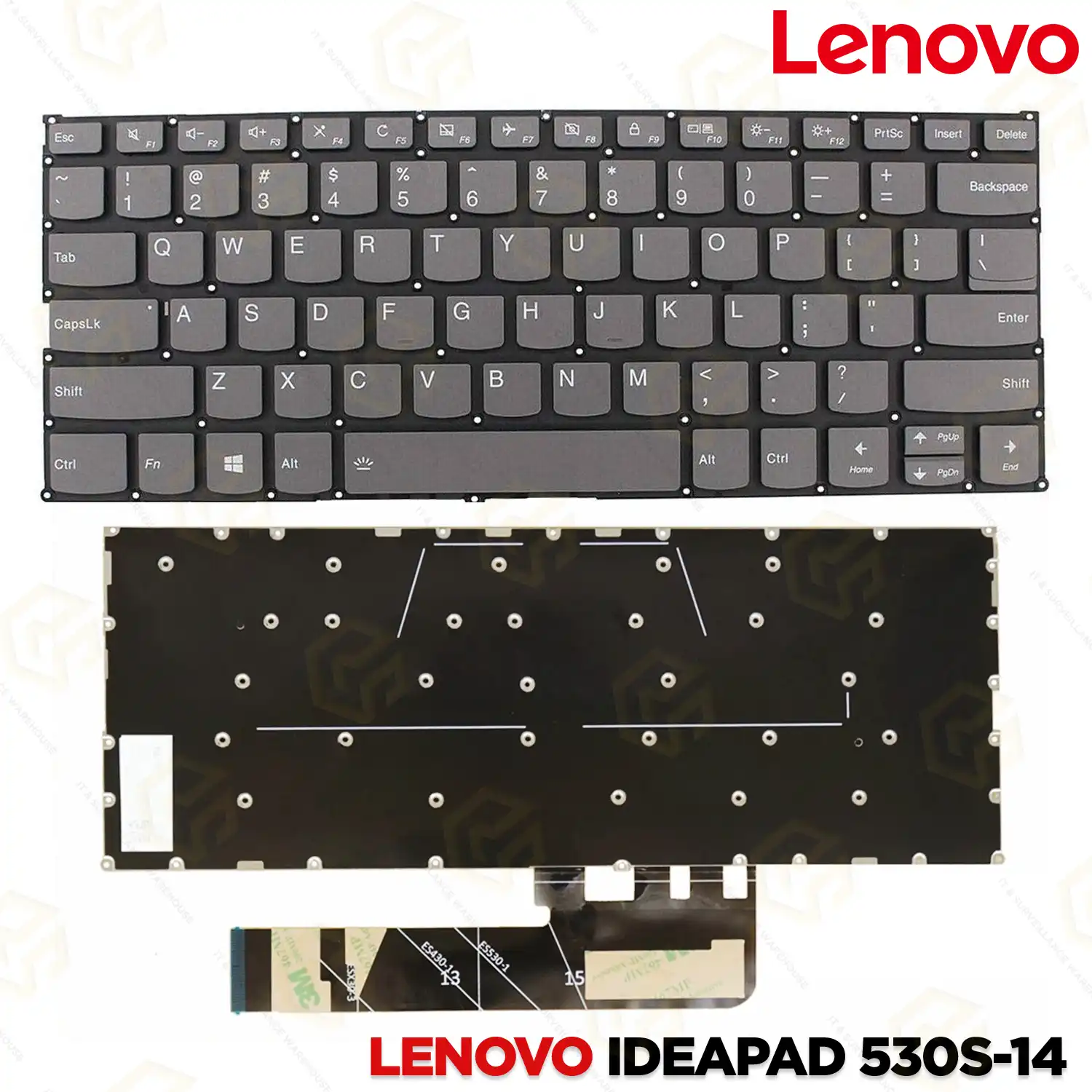 LAPTOP KEYBOARD FOR LENOVO IDEAPAD 530S-14