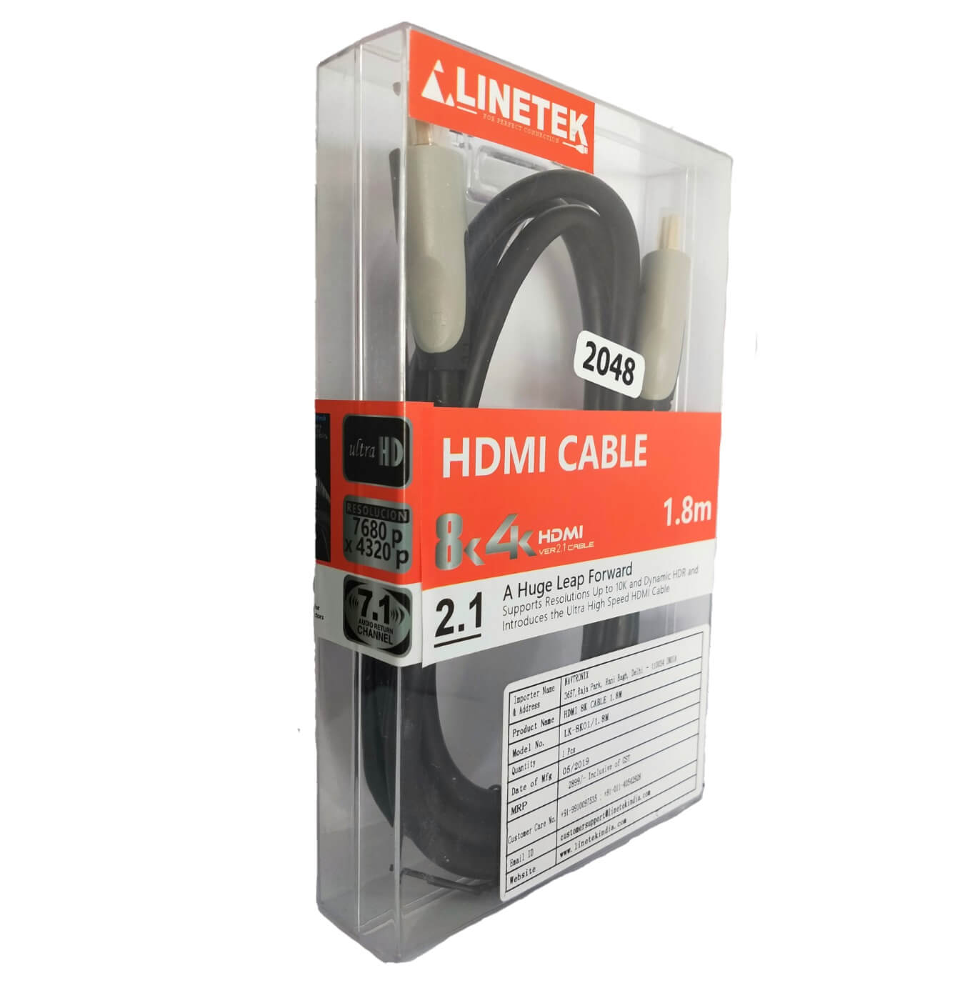 LINETEK 8K 4K HDMI CABLE 2.1V 1.8MTR