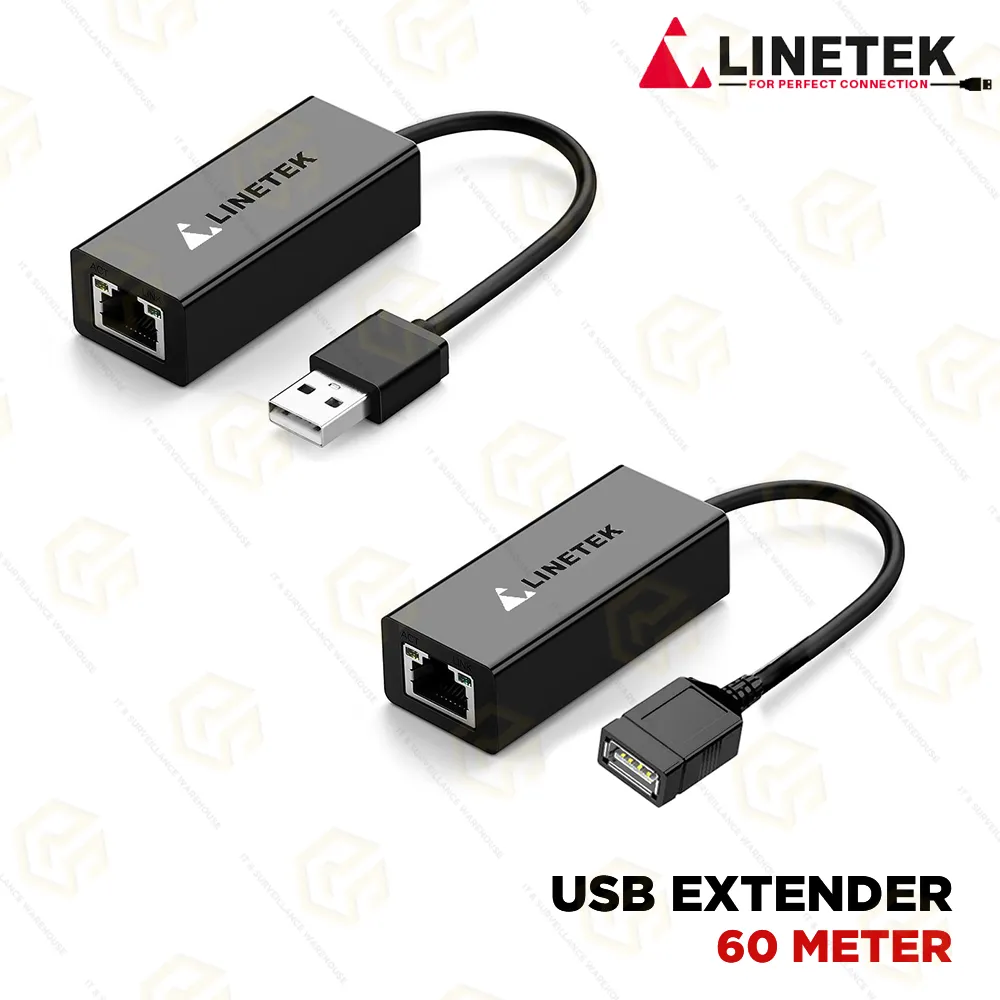 LINETEK UE60 USB EXTENDER UPTO 60MTR (1 YEAR)