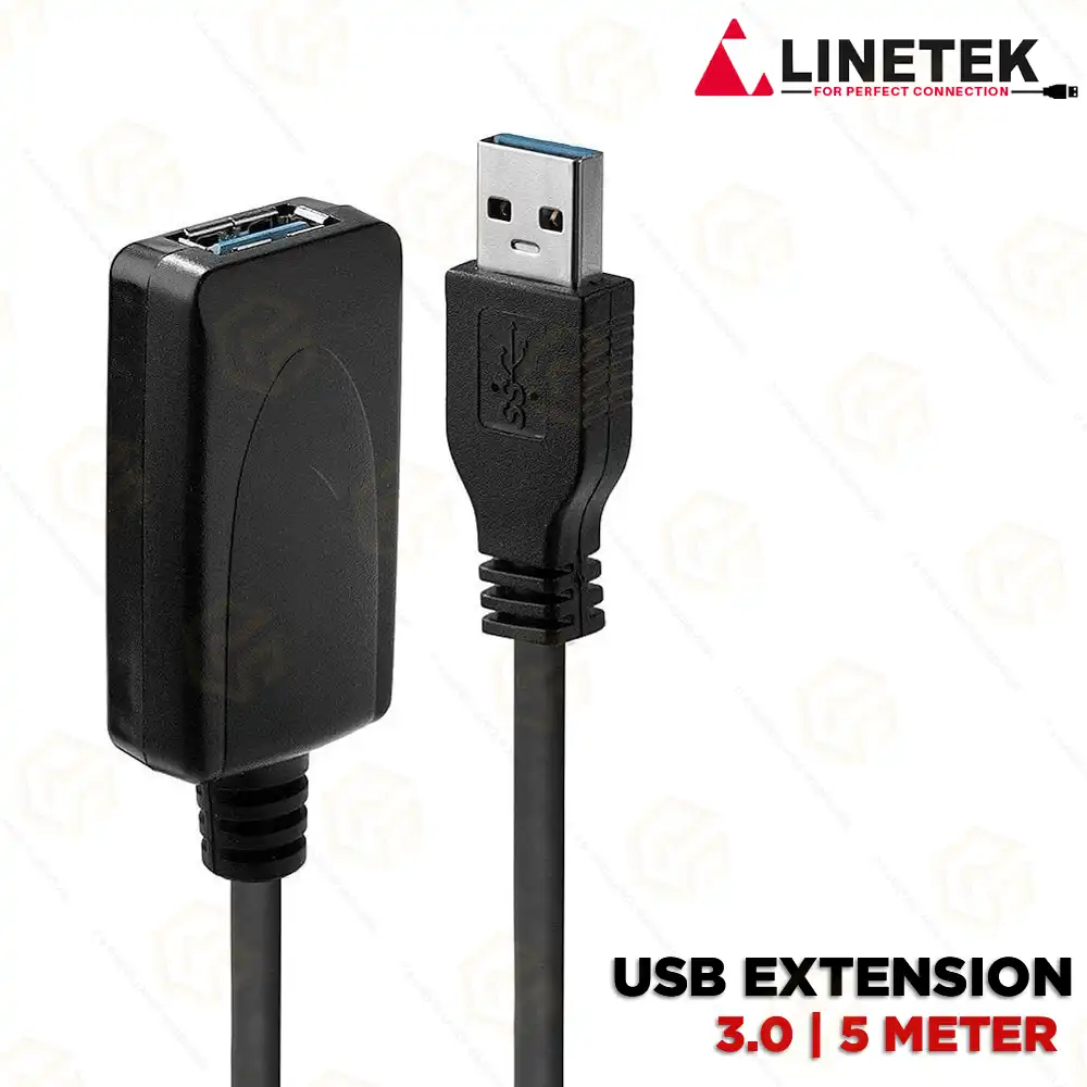 LINETEK USB 3.0 EXTENSION CABLE 5MTR WITH IC