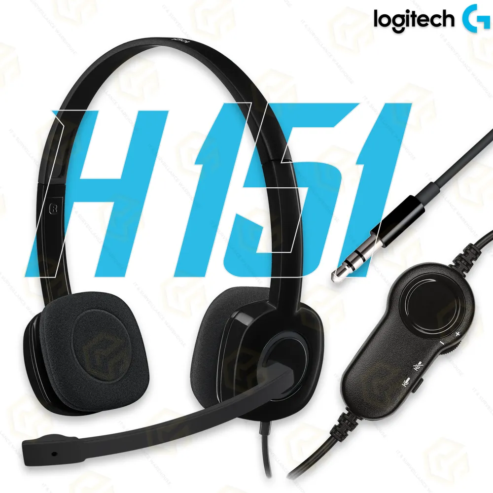 LOGITECH HEADPHONE H151 BLACK | SINGLE PIN