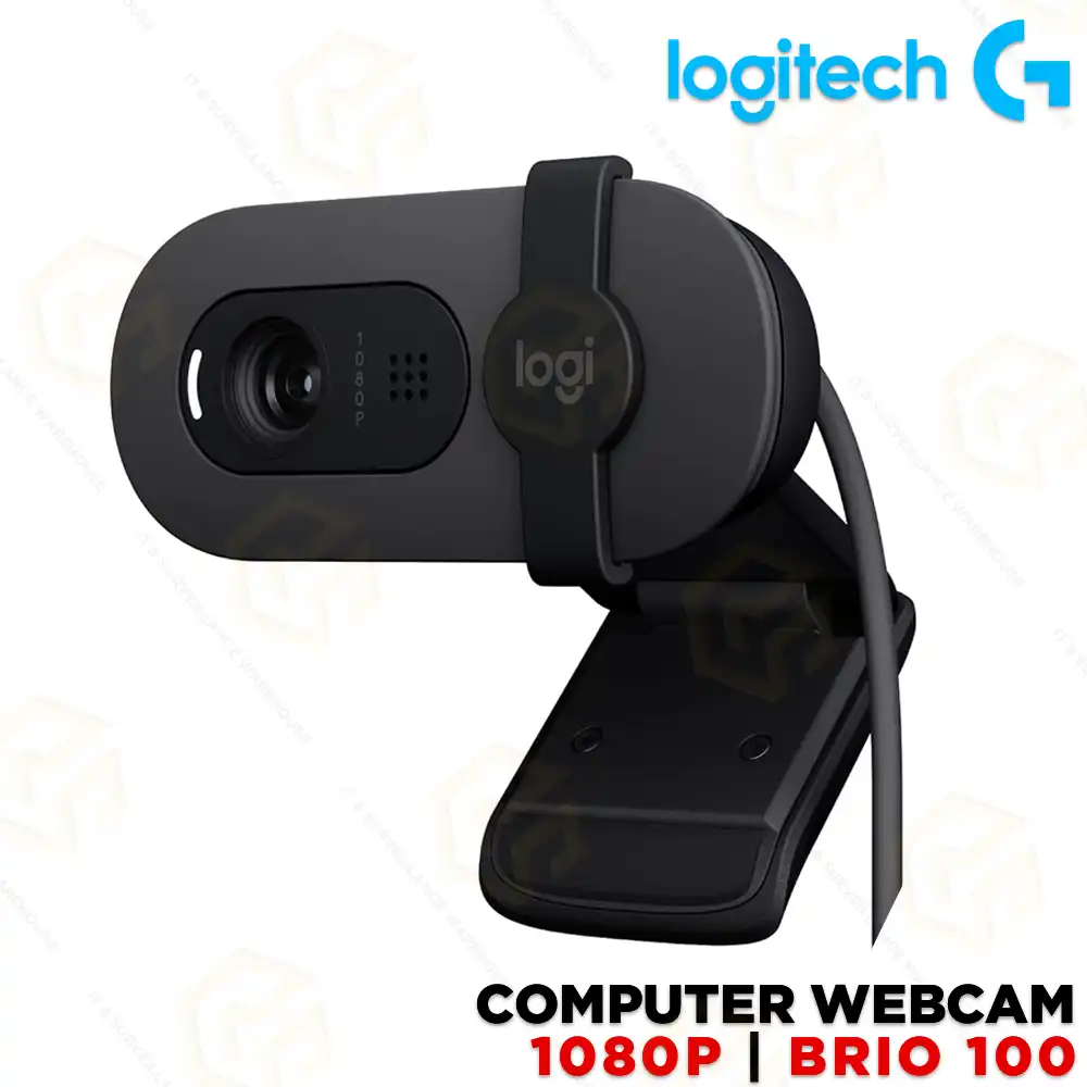 LOGITEH BRIO 100 1080P FULL HD WEBCAM WITH AUDIO LIGHT BALANCE