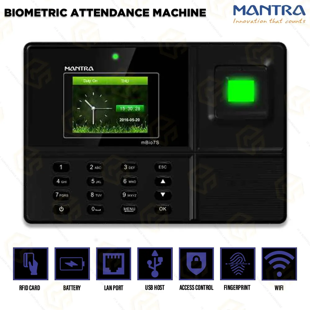 MANTRA BIOMETRIC MBIO-7SW (T/C/P) WITH ACCESS CONTROL