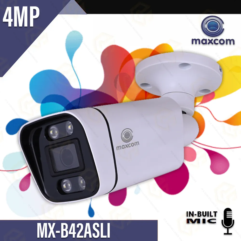 MAXCOM MX-B42ASLI 4MP IP METAL BULLET (COLOR+MIC)