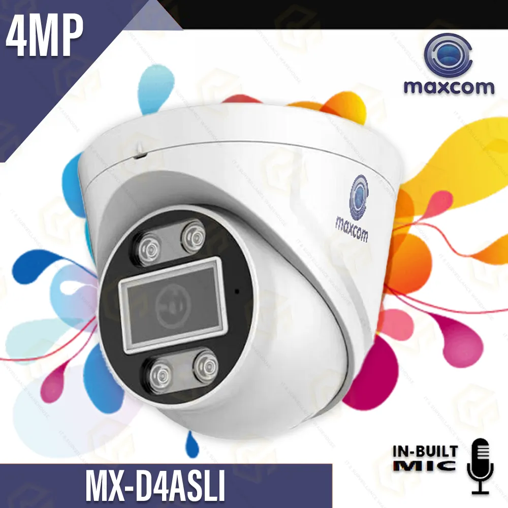 MAXCOM MX-D4ASLI 4MP IP DOME | COLOR+AUDIO