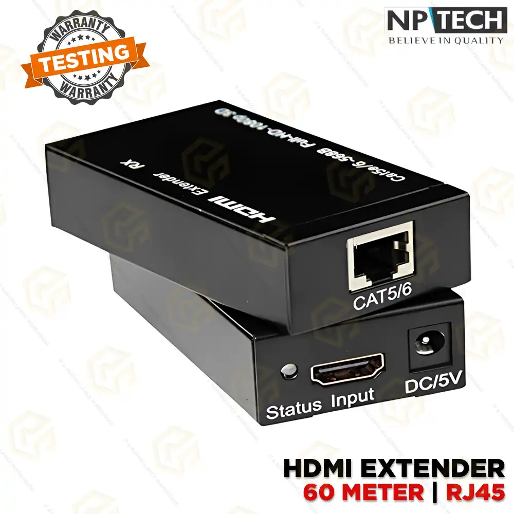 NPTECH HDMI EXTENDER 60MTR | TESTING WARRANTY