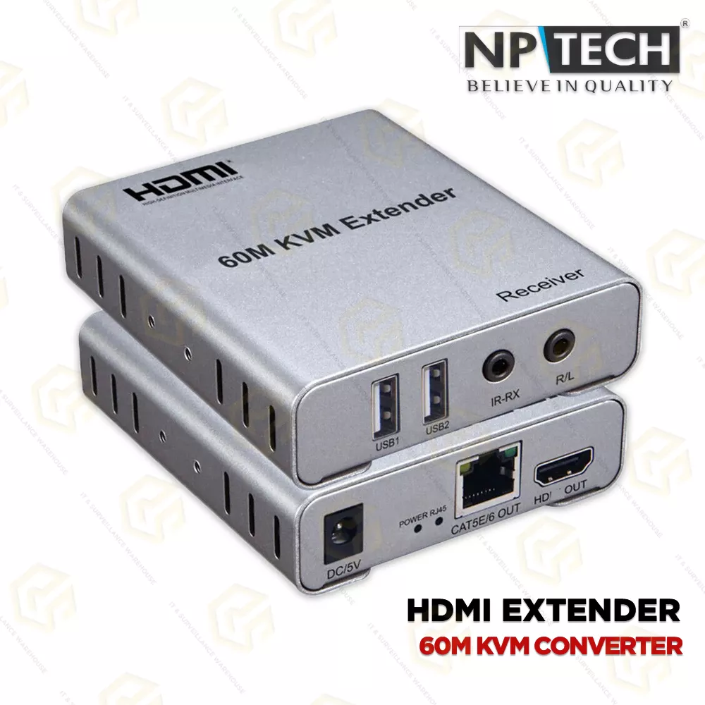NPTECH HDMI+USB EXTENDER 60MTR KVM | TESTING WARRANTY
