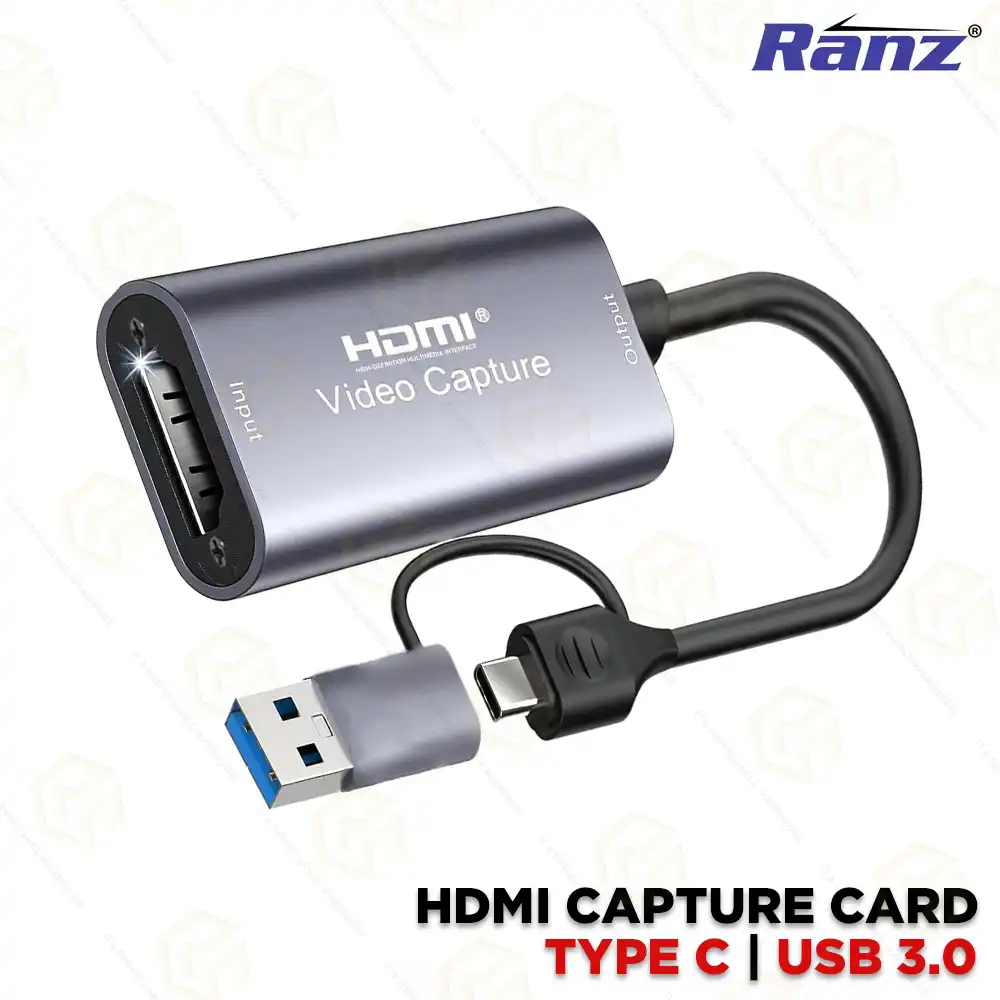 RANZ HDMI CAPTURE CARD 2IN1 3.0V