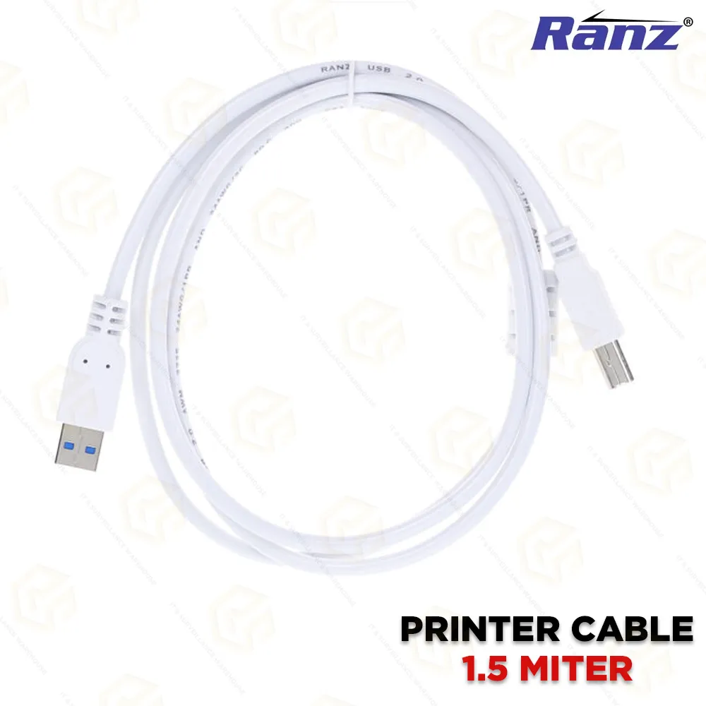 RANZ USB PRINTER CABLE 1.5 MTR