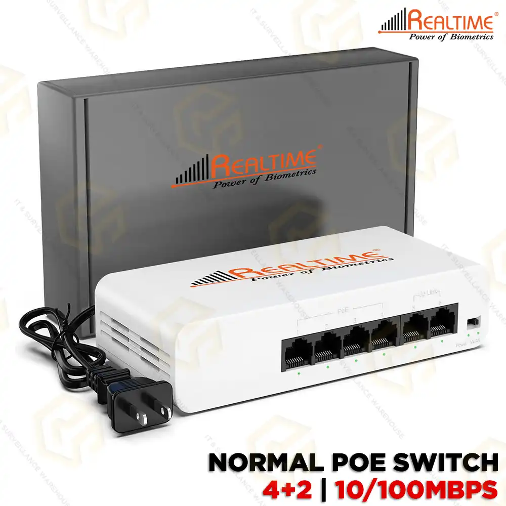 REALTIME 4+2 PORT 100MBPS POE SWITCH (2YEAR)