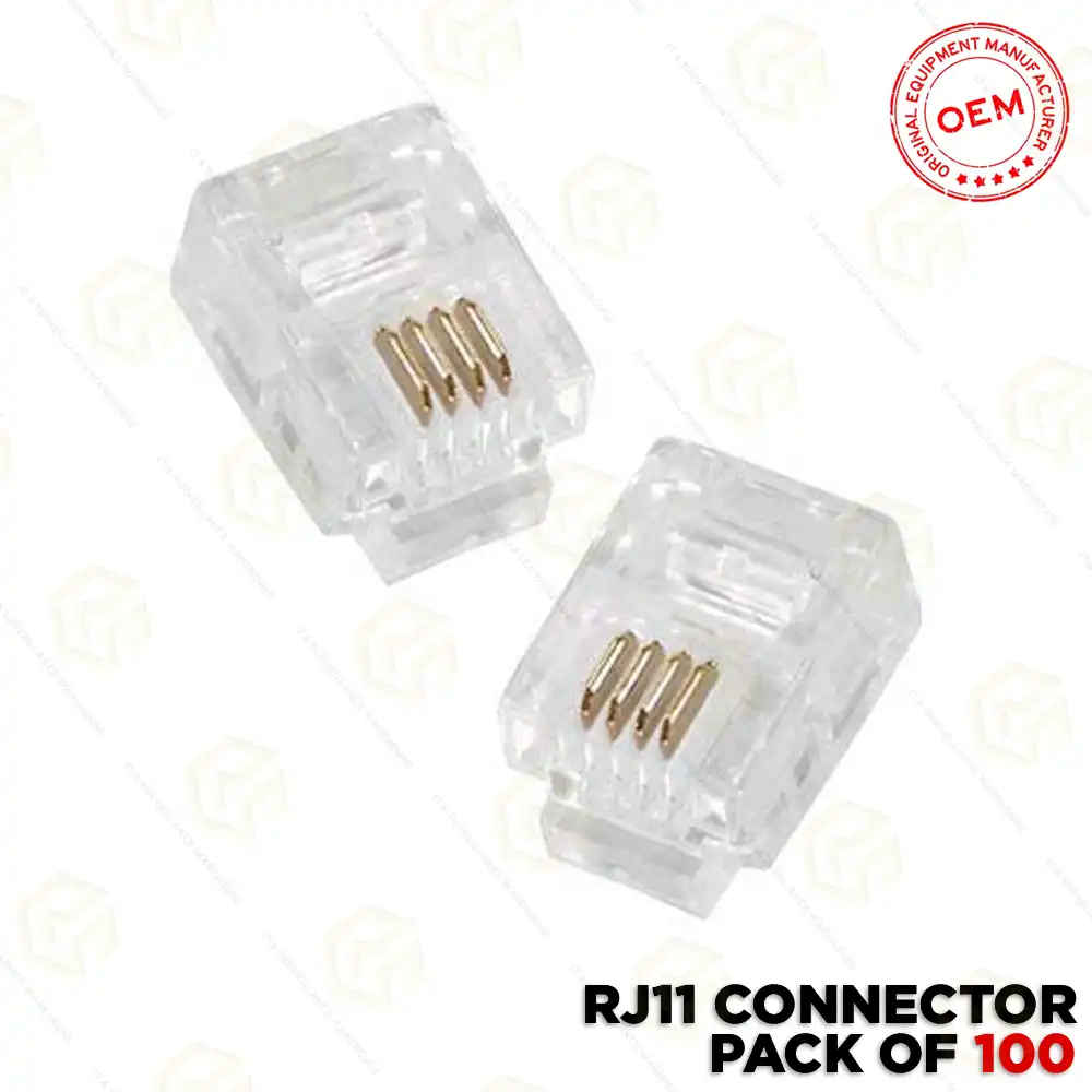 RJ11 TELEPHONE CONNECTOR (PACK OF 100)