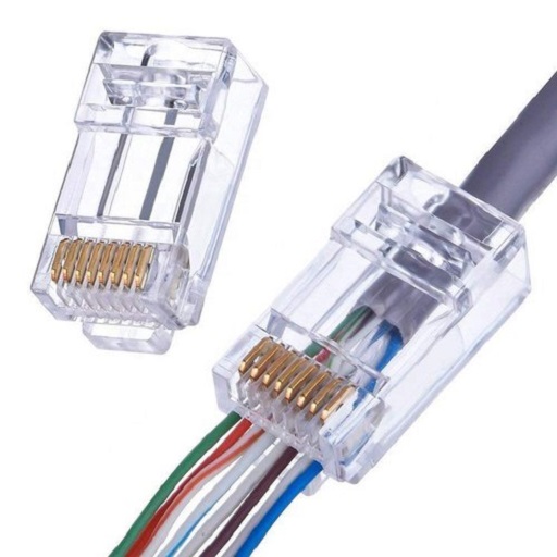 RJ45 CONNECTOR PASS THROUGH (PACK OF 100)
