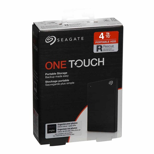 SEAGATE 4TB 2.5" EXTERNAL ONE-TOUCH HARD DRIVE