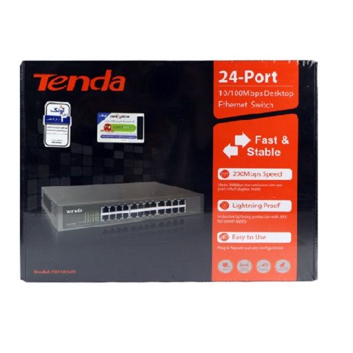 TENDA 24 PORT SWITCH TEF-1024D 100MBPS