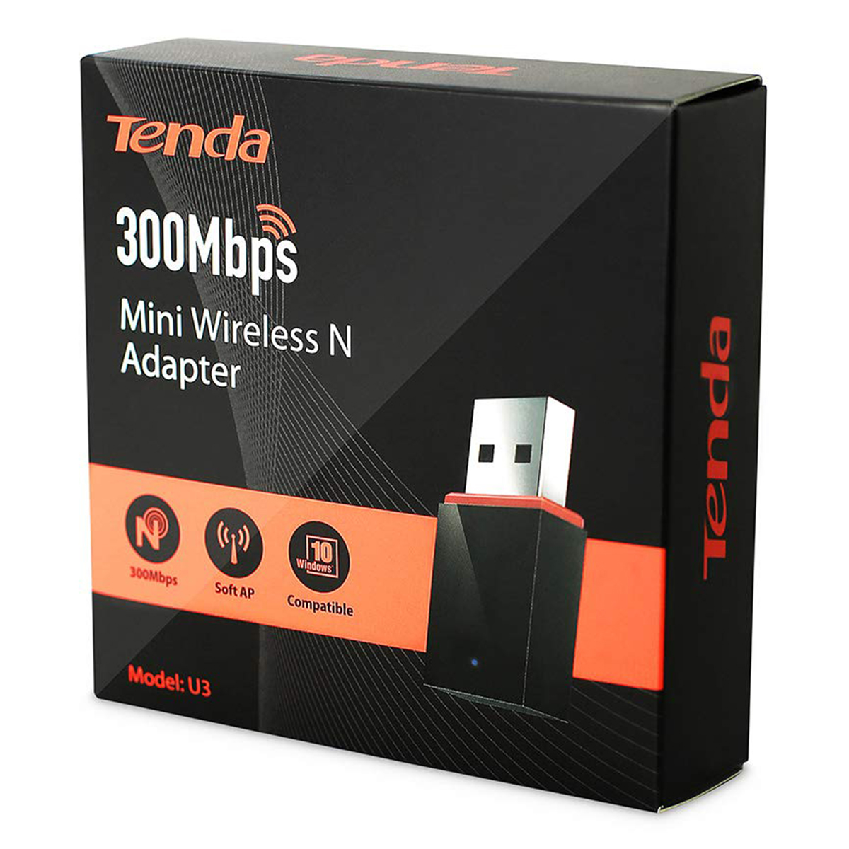 TENDA TE-U3 USB WIFI 300MBPS DVR SUPPORTED (3YEAR)