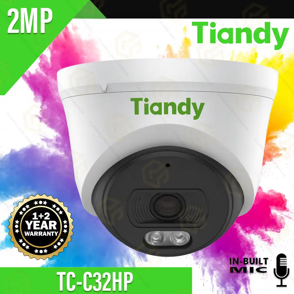 TIANDY 2MP IP DOME 2.8MM COLOR+MIC TC-C32HP