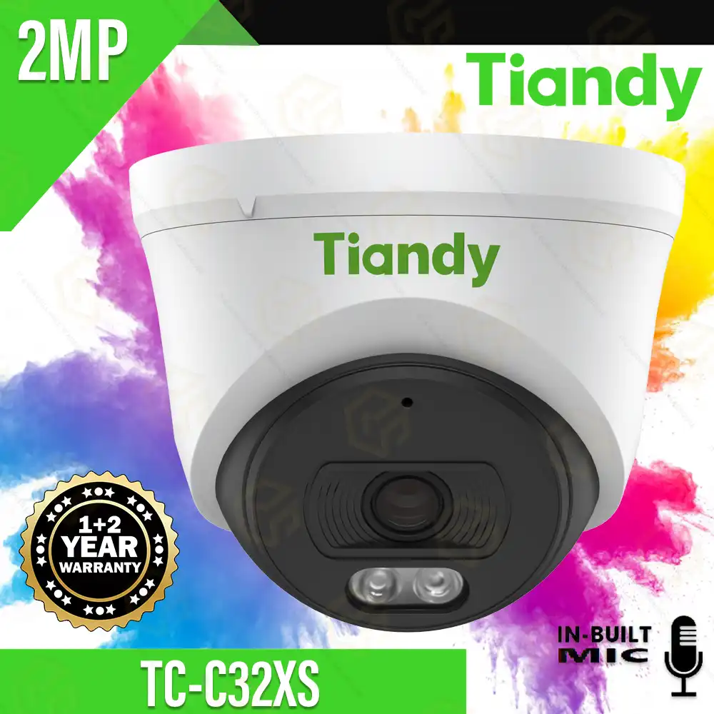 TIANDY 2MP IP DOME TC-C32XS COLOR+MIC 2.8MM 120DB TRUE WDR