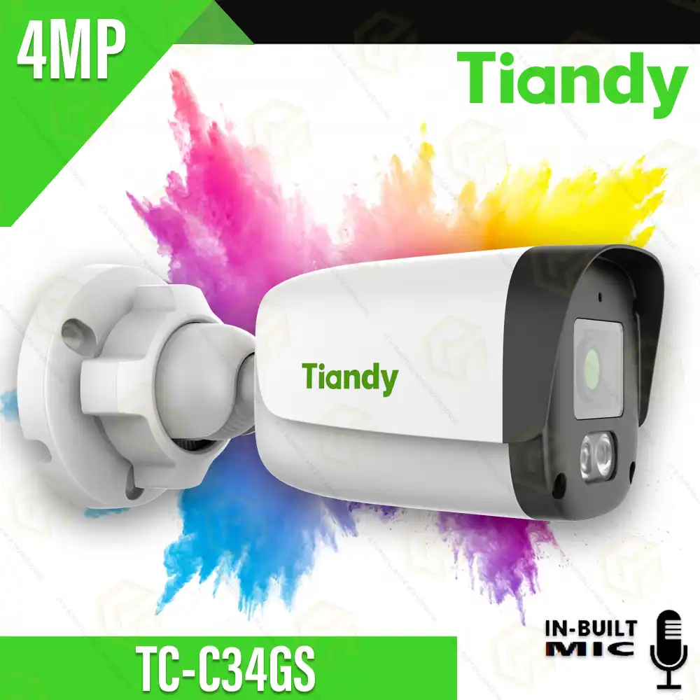 TIANDY 4MP IP BULLET TC-C34GS DUAL LIGHT 4MM COLOR+MIC