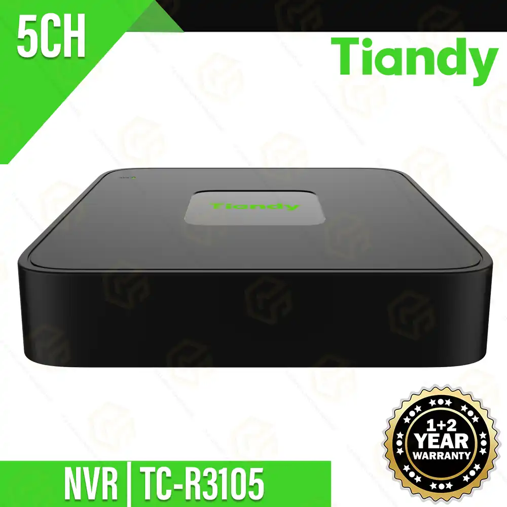 TIANDY 5CH NVR TC-R3105 40MBPS SUPPORT UPTO 5MP
