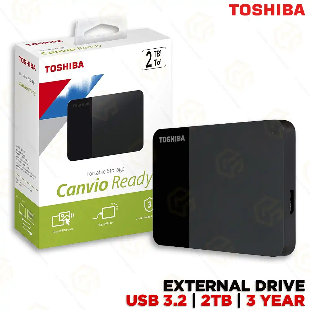 TOSHIBA CANVAS READY 2TB EXTERNAL HARD DRIVE