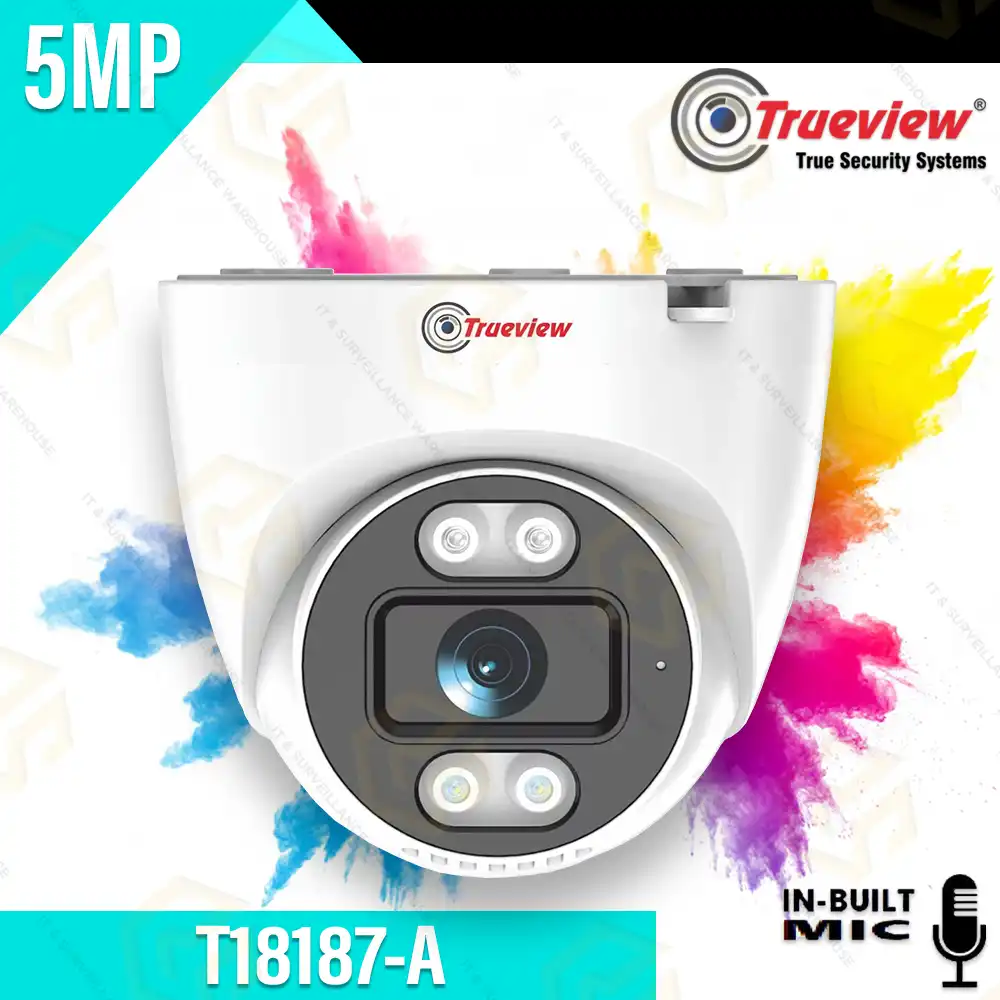 TRUEVIEW 5MP IP DOME COLOR+MIC CAMERA T18187-A