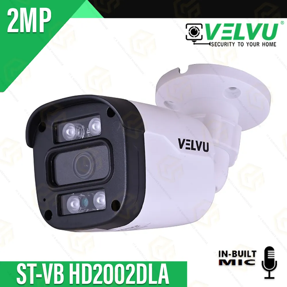 VELVU 2MP DUAL LIGHT COLOR+MIC HD BULLET HD200DLA