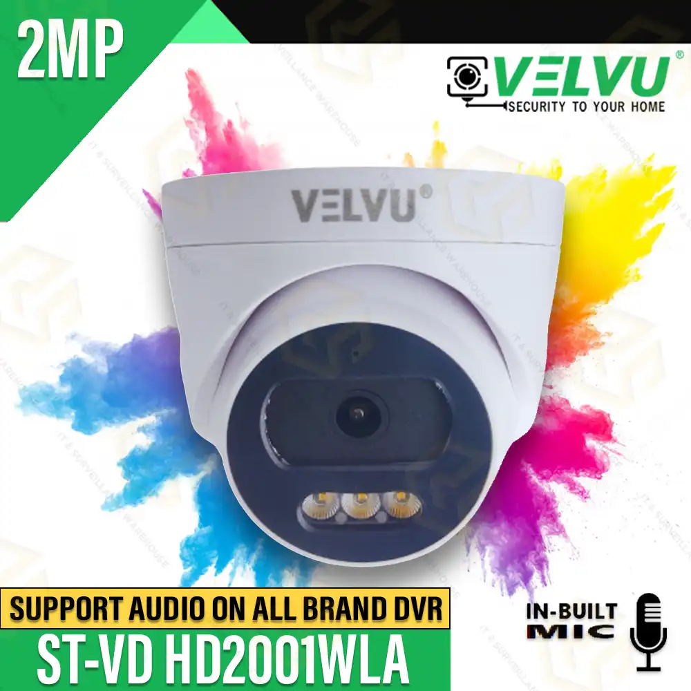 VELVU ST-VD-HD2001WLA 2MP DOME CAMERA COLOR+MIC