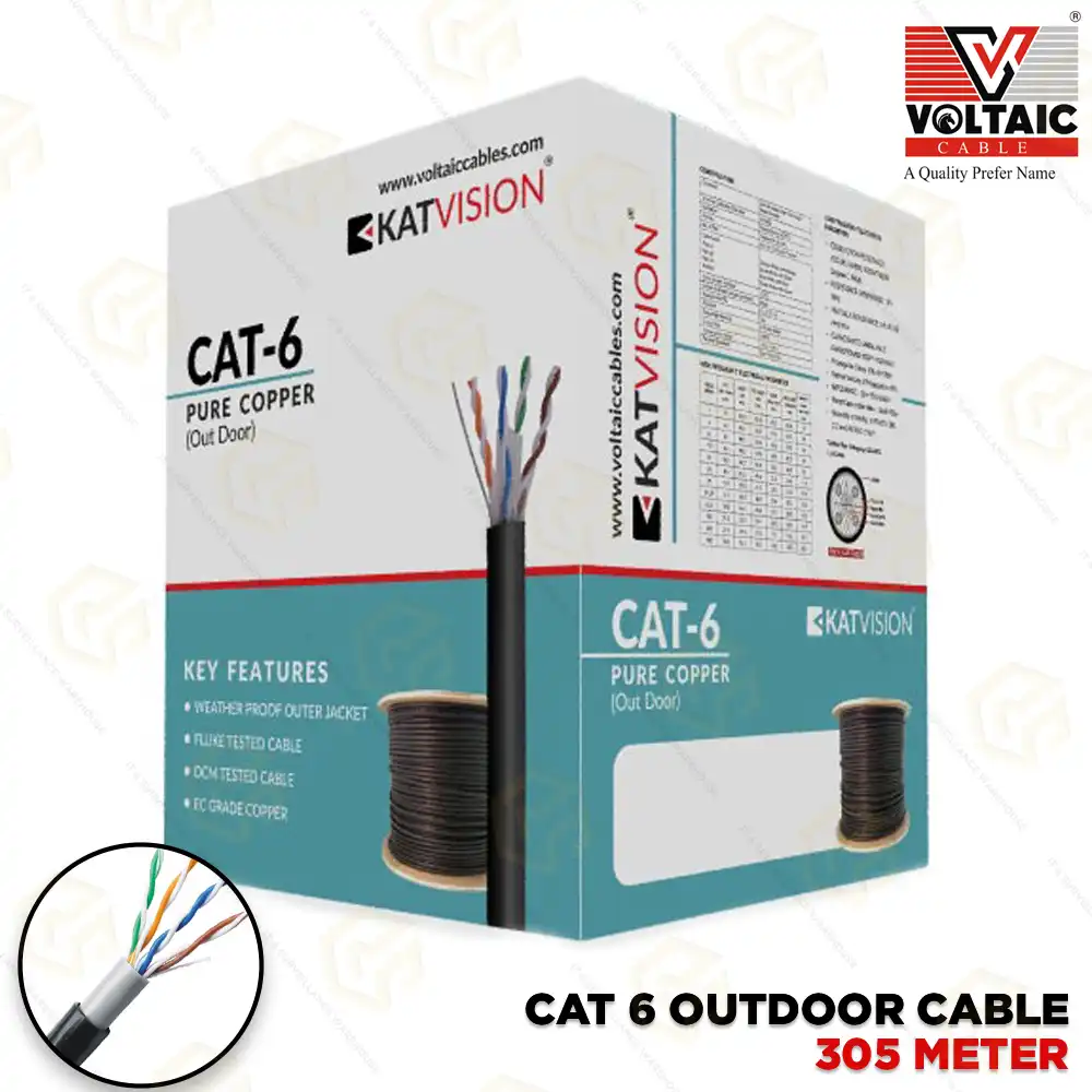VOLTAIC CAT6 305MTR OUTDOOR COPPER CABLE DC