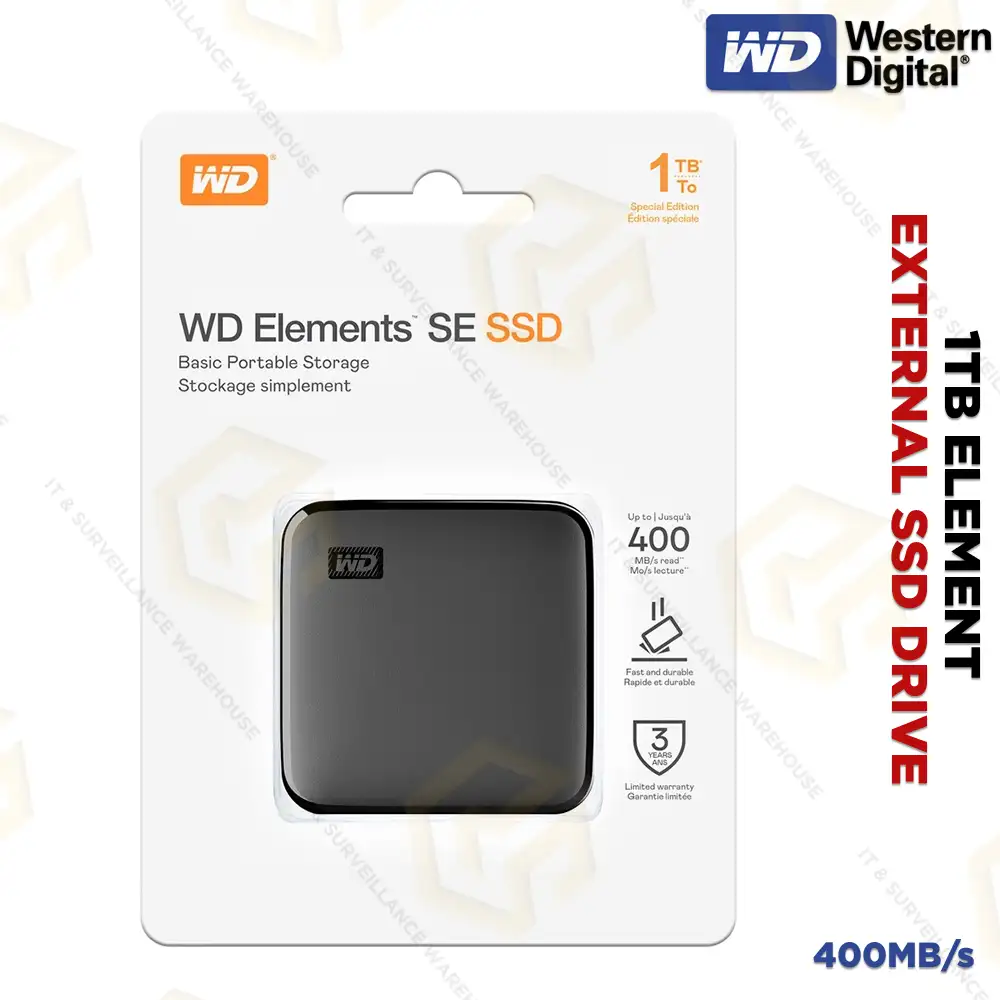 WD 1TB ELEMENT EXTERNAL SSD DRIVE (3YEAR)