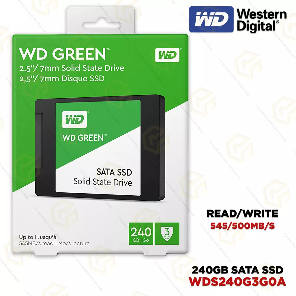 WD 240GB SATA SSD DRIVE GREEN | 3 YEAR