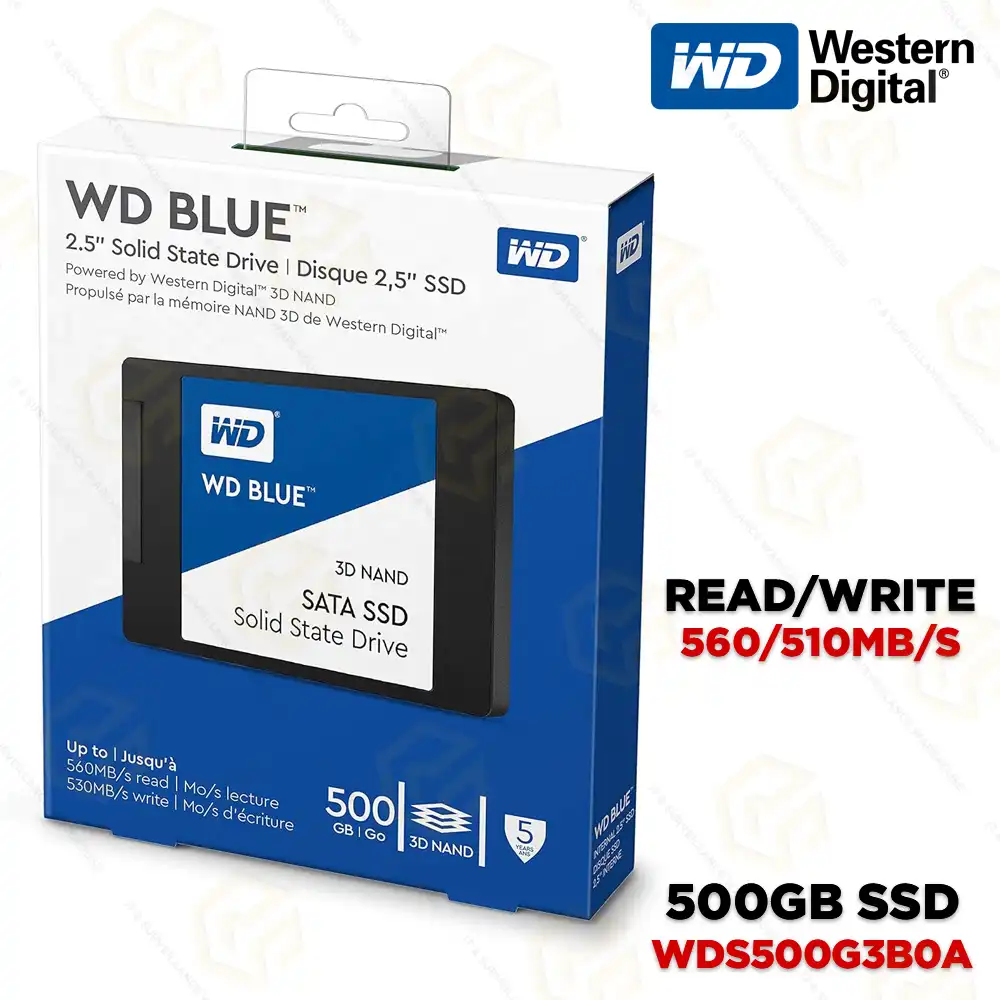WD 500GB SATA SSD DRIVE BLUE (5YEAR)