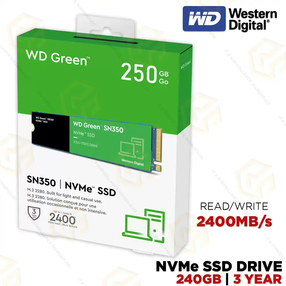 WD GREEN SN350 250GB NVME SSD (3YEAR)