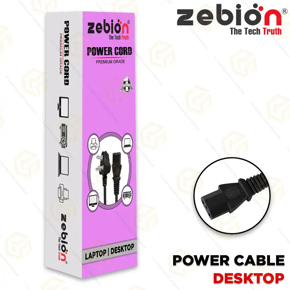 ZEBION DESKTOP POWER CABLE 1.5MTR (BOX PACK)