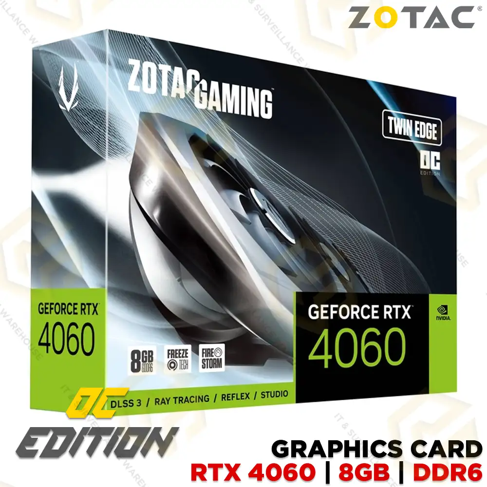 ZOTAC GEFORCE RTX 4060 8GB DDR6 OC GRAPHIC CARD