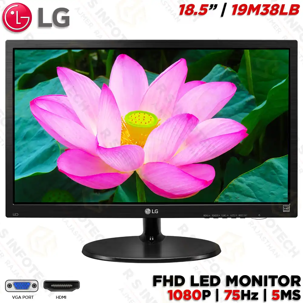 LG 19M38LB 18.5 INCH HD LED MONITOR | HDMI + VGA | FLICKER SAFE | (3 YEAR)