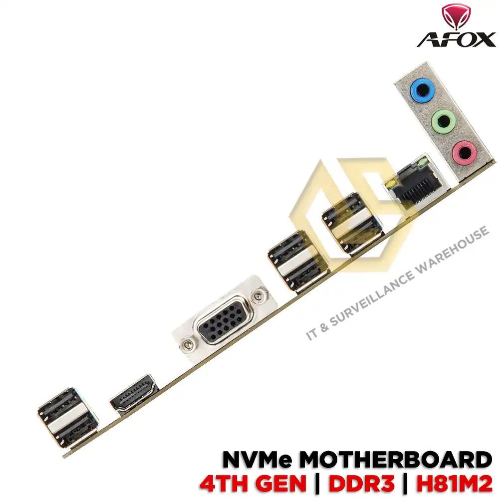 A-FOX MOTHERBOARD H81M2 NVME 4TH GEN DDR3 (2YEAR)