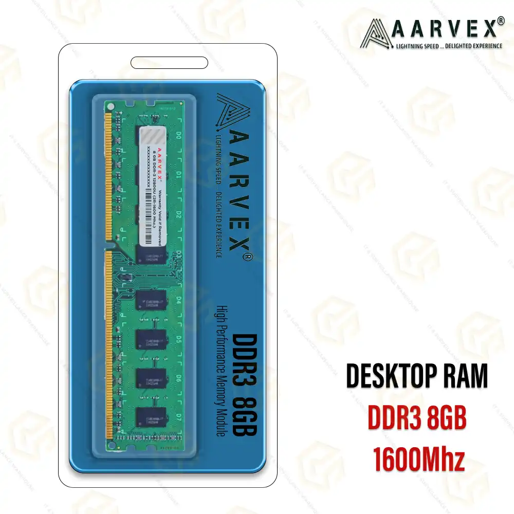 AARVEX DDR3 8GB 1600MHZ PC RAM (3YEAR)