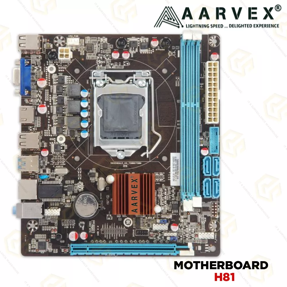 AARVEX H81 MOTHERBOARD DDR3 (2 YEAR)