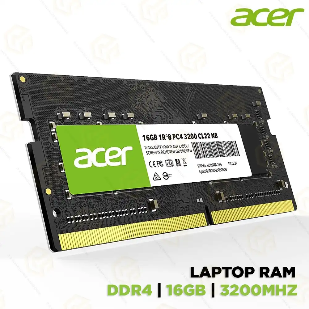 ACER DDR4 16GB LAPTOP RAM 3200MHZ (3YEAR)