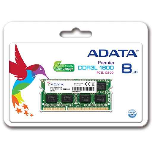 ADATA LAPTOP RAM DDR3L 8GB 1600MHZ (3YEAR)