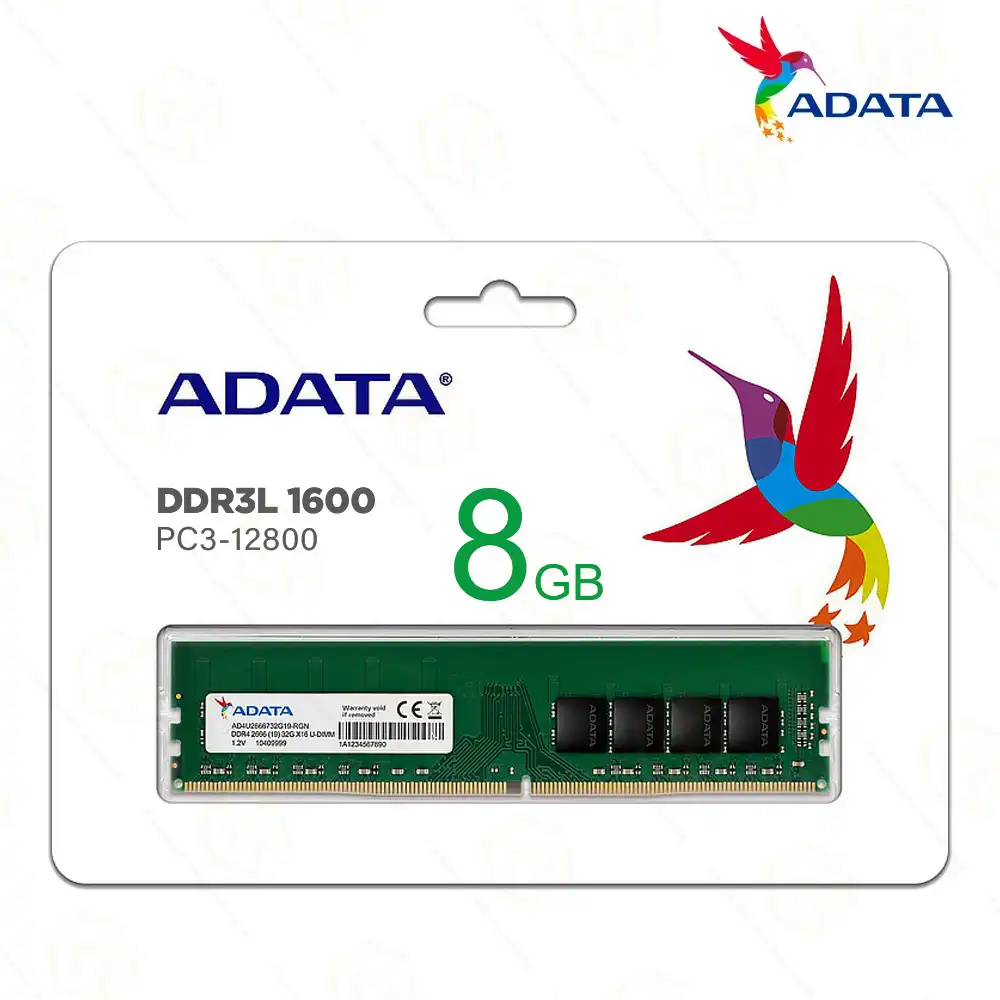 ADATA PC RAM DDR3L 8GB 1600MHZ | 3 YEAR