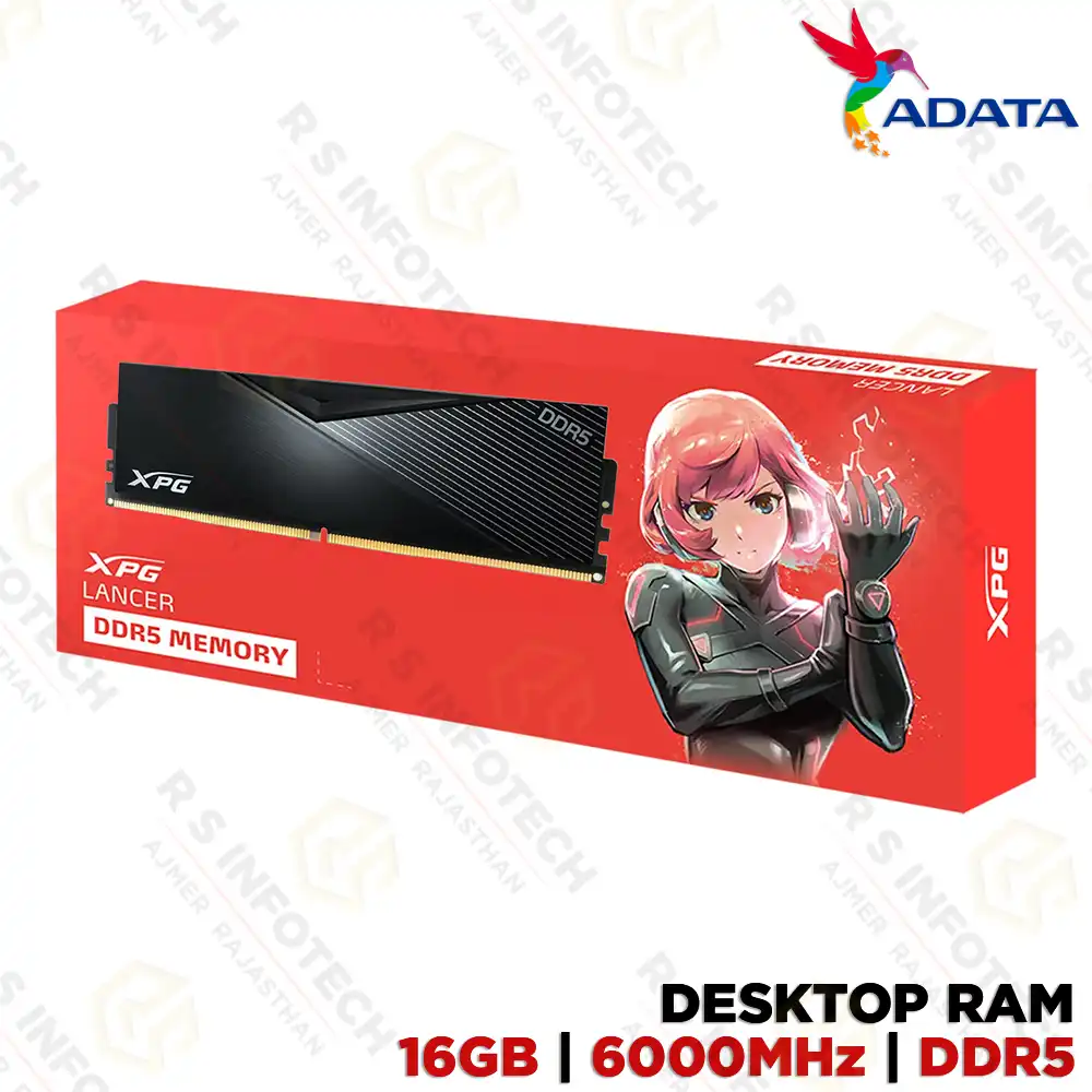 ADATA XPG LANCER AX5U6000C4816G BLACK 16GB DDR5 6000MHZ DESKTOP RAM