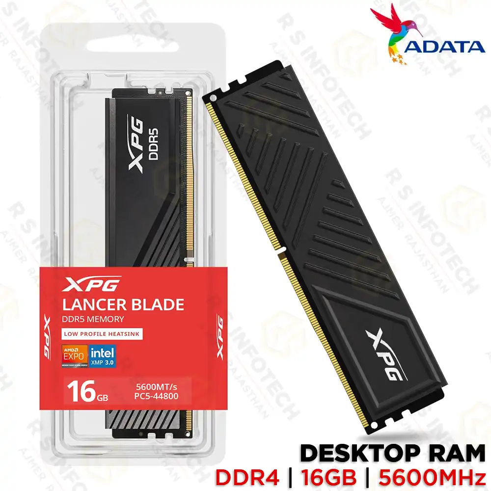 ADATA XPG LANCER BLADE DDR5 5600MT/S 16GB DESKTOP RAM | AX5U5600C4616G-SLABBK | BLACK