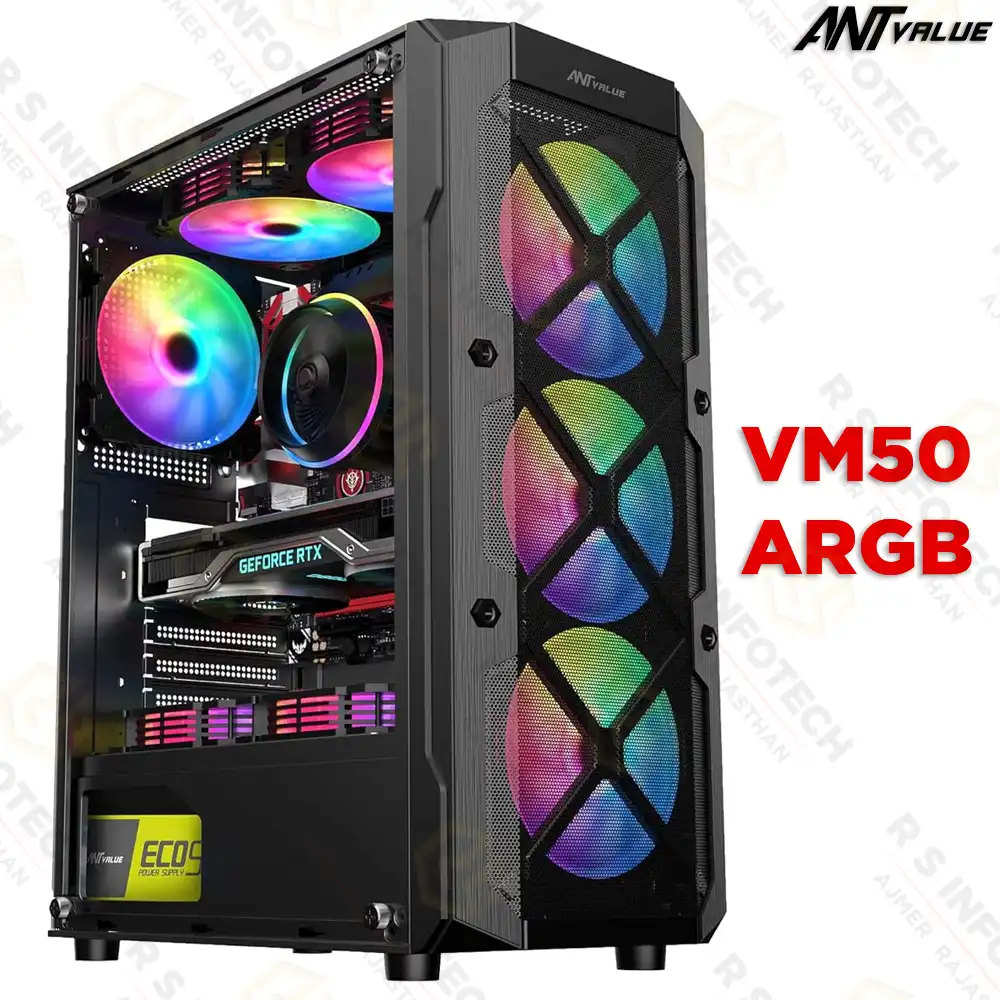 ANT ESPORT VM50 ARGB MID TOWER GAMING CABINET