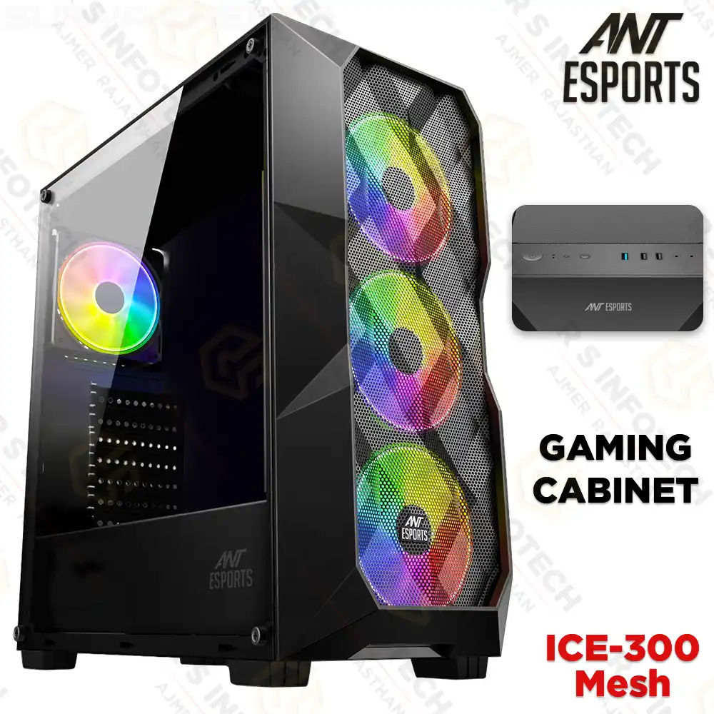 ANT ESPORTS ICE 300 MID TOWER GAMING CABINET (WITHOUT PSU)