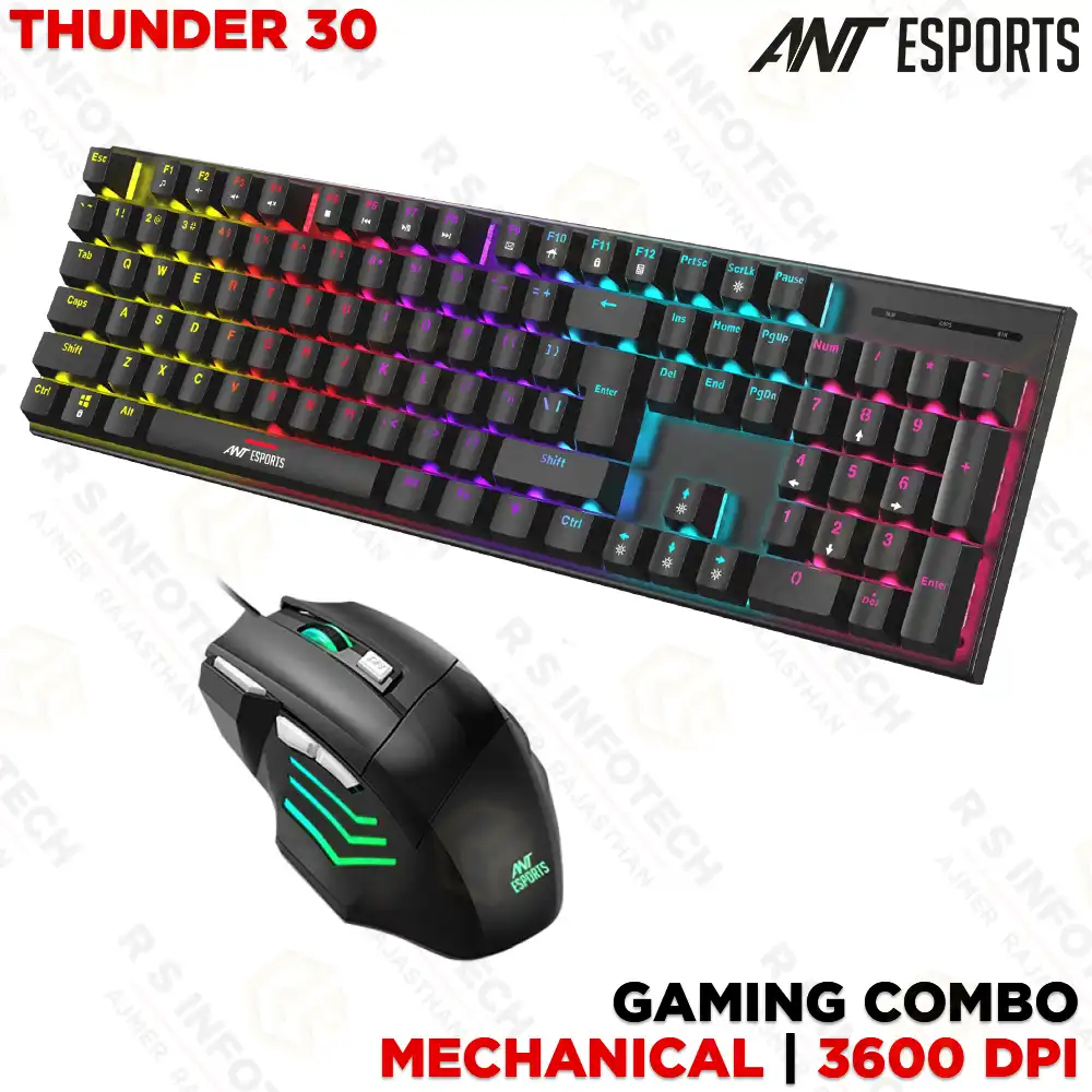 ANT ESPORTS THUNDER 30 WIRED MECHANICAL GAMING COMBO
