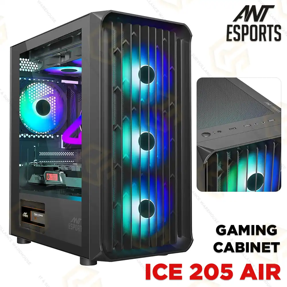 ANT ICE 205 AIR BLACK CABINET W/O POWER SUPPLY
